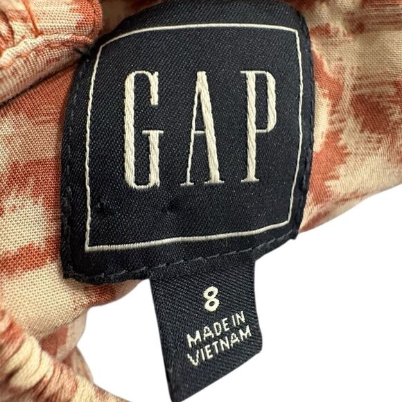 GAP Women’s Printed Maxi Sundress Size 8 White/Pink/peach Floral Geometric - Picture 5 of 6